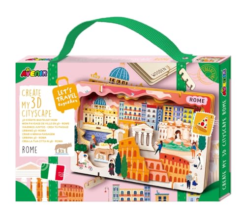 Avenir 6305083 3D Städte-Bastelset, Rom, Stadt Miniaturpuzzle, DIY Holzpuzzle, Deko-Geschenk für Erwachsene und Kinder ab 6 Jahren Avenir 6305083 3D Städte-Bastelset, Rom, Stadt Miniaturpuzzle, DIY Holzpuzzle, Deko-Geschenk für Erwachsene und Kinder ab 6 Jahren von Avenir