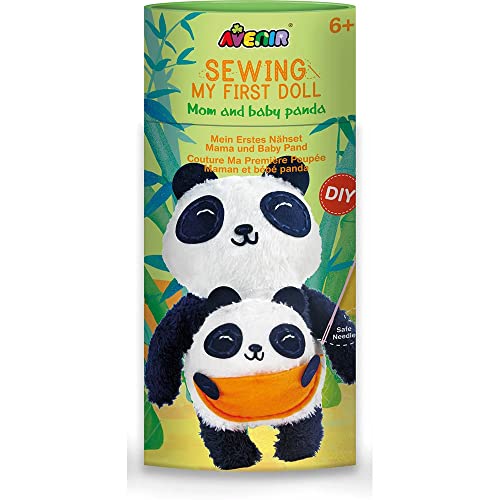 Avenir DIY Nähset, Sewing Panda, Bastelset für Kinder, Kreativ-Set, ab 6 Jahren von Avenir