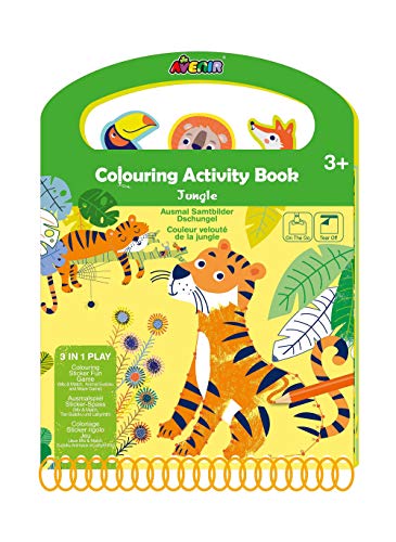 Avenir Ausmalbuch Samtbilder, Motiv Dschungel, Aktivitätenblock für daheim und unterwegs, inkl. Stifte und Sticker Avenir Ausmalbuch Samtbilder, Motiv Dschungel, Aktivitätenblock für daheim und unterwegs, inkl. Stifte und Sticker von Avenir