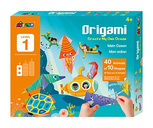 Avenir | Origami-Set | Create My Own Ocean | Papierfaltung für Kinder ab 4 Jahren | Kunst- und Bastelsets | Aktivitäten für Kinder von Avenir