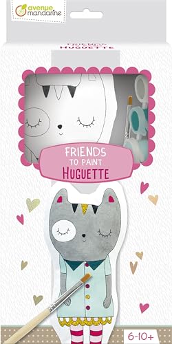 Avenue Mandarine PP033C - Friends to Paint, Tiere zum Ausmalen, ideal ab 6 Jahren, Katze Huguette, 1 Stück von Avenue Mandarine