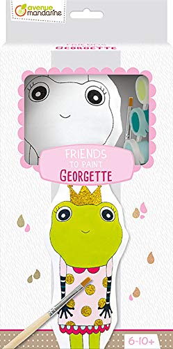 Avenue Mandarine PP034C - Friends to Paint, Tiere zum Ausmalen, ideal ab 6 Jahren, Frosch Georgette, 1 Stück von Avenue Mandarine