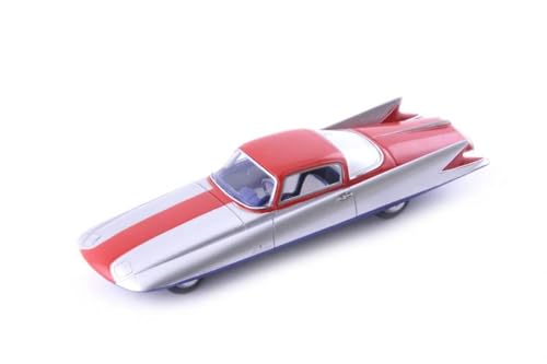 Modell in Maßstab, kompatibel mit Kies STREAMLINE X COUPE "GILDA" SILVER-RED 1:43 AVENUE43 AVN60074 von Avenue43