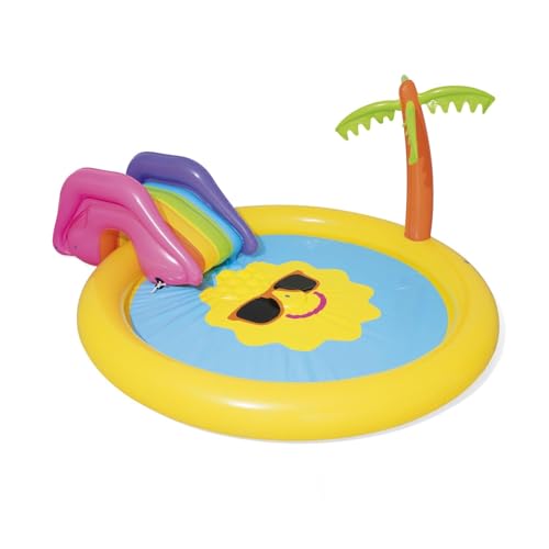 Avilia Aufblasbarer Pool mit Rutsche und Wasserfall: sicherer Sommerspaß für Kinder ab 2 Jahren, Abmessungen 237 x 201 x 104 cm, Fassungsvermögen 225 Liter von Avilia