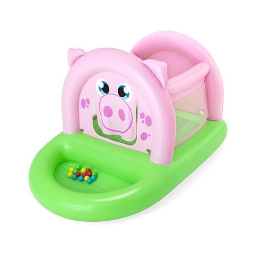 Avilia Aufblasbares Schweinchen mit Badewanne und Bällen 239 x 162 x 137 cm – ideal und sicher für Kinder ab 3 Jahren – ideal für Spaß am Meer oder im Garten – einfach aufzublasen von Avilia