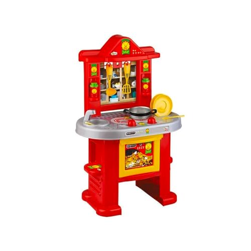 Avilia Spielküche für Kinder mit 14 Zubehörteilen - Geschenkidee für Kinder Küche, rot und gelb, aus Kunststoff, 46 x 29 x 70 cm Avilia Spielküche für Kinder mit 14 Zubehörteilen - Geschenkidee für Kinder Küche, rot und gelb, aus Kunststoff, 46 x 29 x 70 cm von Avilia
