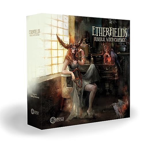 Awaken Realms Etherfields: Beerdigungshexenkampagne, kooperative Brettspiel-Erweiterung, ab 14 Jahren, 1-4 Spieler, 90-180 Minuten Spieldauer Awaken Realms Etherfields: Beerdigungshexenkampagne, kooperative Brettspiel-Erweiterung, ab 14 Jahren, 1-4 Spieler, 90-180 Minuten Spieldauer von Awaken Realms