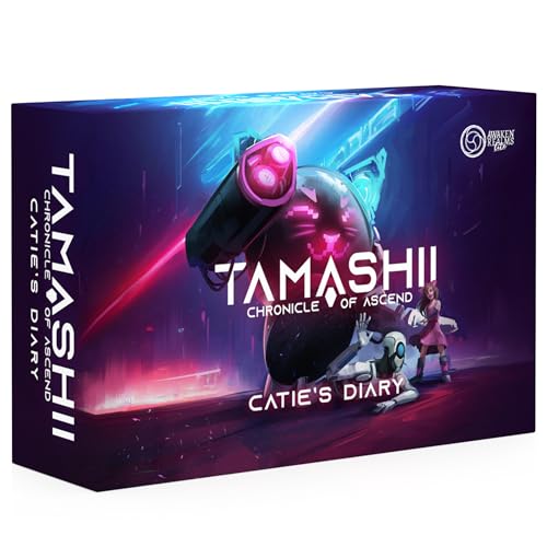 Tamashii: Chronicles of Ascend Catie's Diary Miniaturen - Tauchen Sie ein in Caties skurrile Welt! Sci-Fi-Strategiespiel, ab 14 Jahren, 1-4 Spieler, 45-90 Minuten Spielzeit, hergestellt von Awaken von Awaken Realms