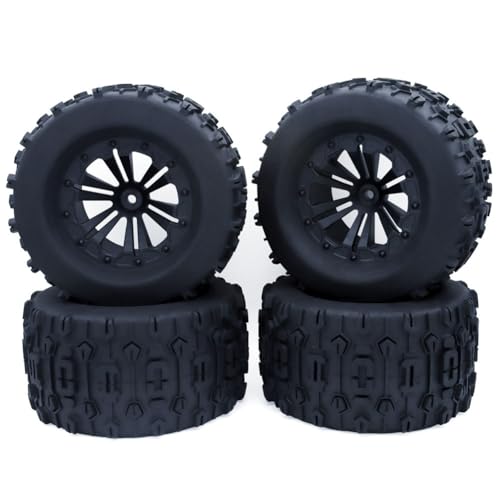 Axaooqeld 4 STK. 125 mm 1,9 Beadlock-Felgenreifensatz für 1/10 RC Crawler Car TRX4 RC-4WD D90 Axial SCX10 II III, C von Axaooqeld