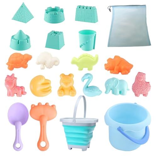 Axaooqeld Strandspielset Aus Weichem Gummi, Wasserspielset für Babys im Freien, Faltbarer Eimer, Strandspielset für Kinder und von Axaooqeld