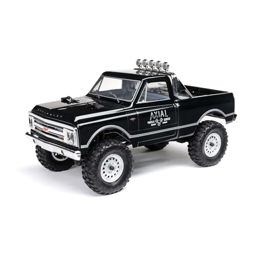 Axial 1/24 SCX24 1967 Chevrolet C10 4X4 RTR Brushed Rock Crawler (Battery & Charger Included), Black von Axial