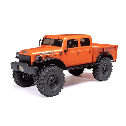 Axial RC Truck SCX24 40's 4 Door Dodge Power Wagon Orange 1/24 4 Wheel Drive-RTR (Alles Notwendige zum Laufen enthalten) AXI00007T1 von Axial