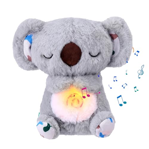 Axingqiwu Schlummer Koala Plush mit Herzschlag Koala Otter Kuscheltier 30cm Koala Plüschtier Schlummer Otter für Kinder und Erwachsene von Axingqiwu