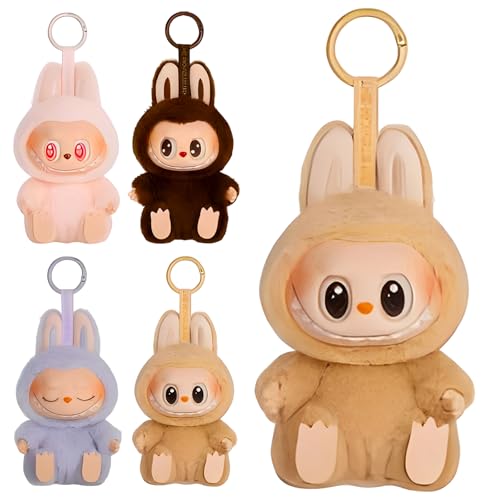 Axinyijia Labubu Monster Plush Labubu Kuscheltier Keychain Labubu Figuren Plüsch Sammelfiguren Geschenk für Fans von Axinyijia