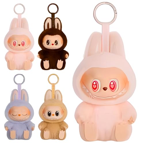 Axinyijia Labubu Monster Plush Labubu Kuscheltier Keychain Labubu Figuren Plüsch Sammelfiguren Geschenk für Fans von Axinyijia