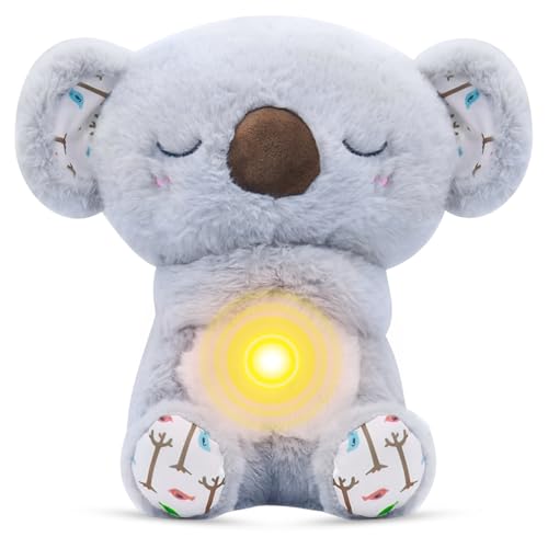 Axinyijia Schlummer Koala Kuscheltier 30 cm Schlaf Koala Bär Plüsch mit Herzschlag Geschenke für Jungen und Mädchen von Axinyijia