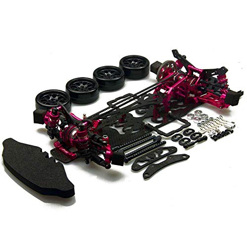AXspeed Carbon CNC Aluminium 1:10 AWD Drift Rennwagen Rahmen Kit mit 4 Rädern für Sakura D4 AXspeed Carbon CNC Aluminium 1:10 AWD Drift Rennwagen Rahmen Kit mit 4 Rädern für Sakura D4 von AXspeed