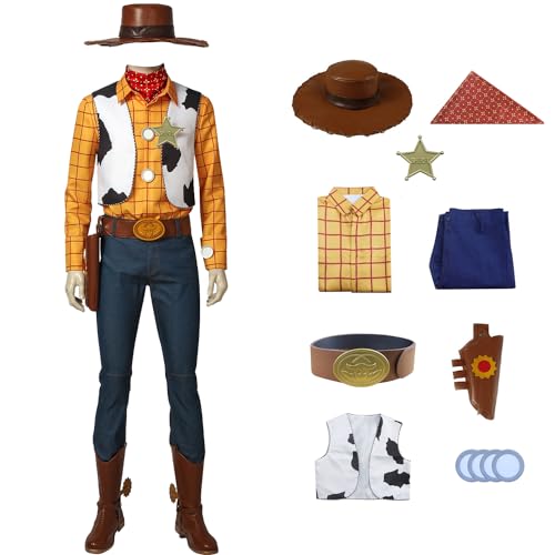 Axvinel Woody Kostüm, Jessie-Kostüm, Cowboy, Cowgirls, Halloween, Cosplay-Kostüm für Erwachsene, Herren, Damen, Größe XL von Axvinel