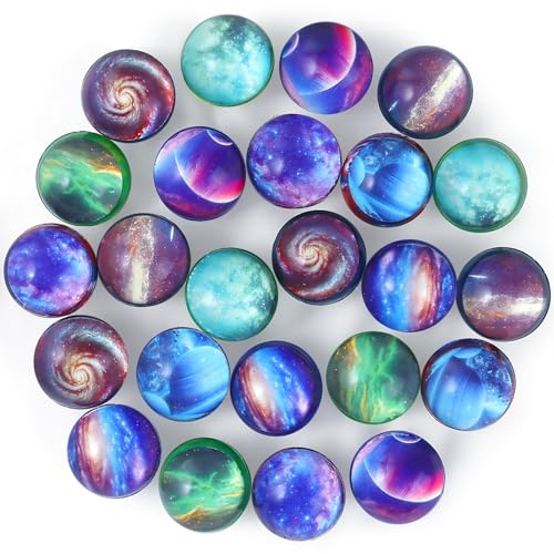 Ayfjovs 24 Stück 32mm Galaxie-Thema Flummi, Gummibälle Bulk für Kinder Party Favors, Klassenzimmer Preise von Ayfjovs