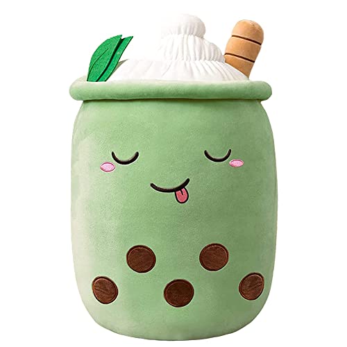 Ayixiwarz Bubble Tea Kuscheltier, BoBo Kuscheltier, Bubble Tea Plüschtier, Stofftier Kissen Weiches Soft Puppe Kinderspielzeug Erwachsene, Hautfreundliches, Bequemes Kuschelkissen Geburtstag von Ayixiwarz