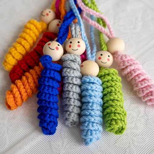 Ayizhiniu 8pcs Lucky Bug Geschenk Gestrickter Plüsch, Kreatives Geschenkset mit Anhänger von Ayizhiniu