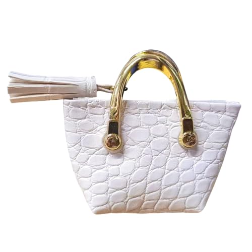 Aymzbd 1/6 Weibliche Handtasche Miniatur Einkaufstasche Figuren Kostümteile Vorgeben Spielzeug Puppe Zubehör 12" Frauen Soldat Mode Tasche, Weiß von Aymzbd