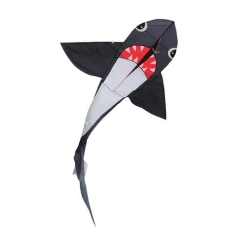 Aymzbd Drachen in Haiform, Riesiges, Buntes Spiel mit Langem Schwanz, Entspannendes, Leicht zu Fliegendes Spielzeug Aymzbd Drachen in Haiform, Riesiges, Buntes Spiel mit Langem Schwanz, Entspannendes, Leicht zu Fliegendes Spielzeug von Aymzbd