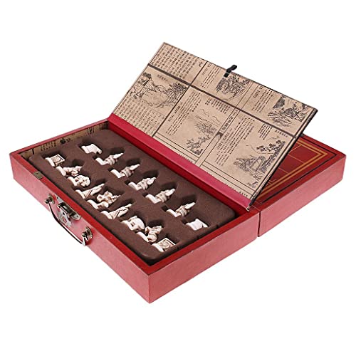 Exquisites Chinesisches Schach Aus Holz, Xiangqi, Tragbares Schachbrett Set, Kunsthandwerk von Aymzbd