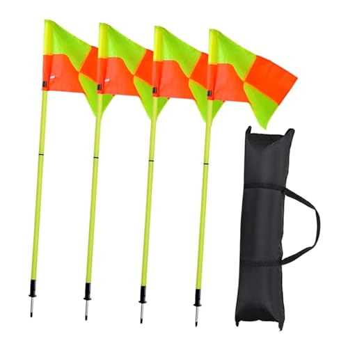 Aymzbd Fußball Eckfahnen, 4er Set, Agility Stangen für Spiele, Wettbewerbe Im Freien Aymzbd Fußball Eckfahnen, 4er Set, Agility Stangen für Spiele, Wettbewerbe Im Freien von Aymzbd