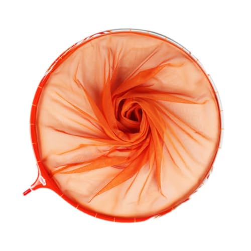 Aymzbd Kescherkopf Angelkescherkopf Durchmesser 30cm Forellen Carbon Nylon Anschraubbar Ausklinken Fischernetze Kopf, Orange von Aymzbd