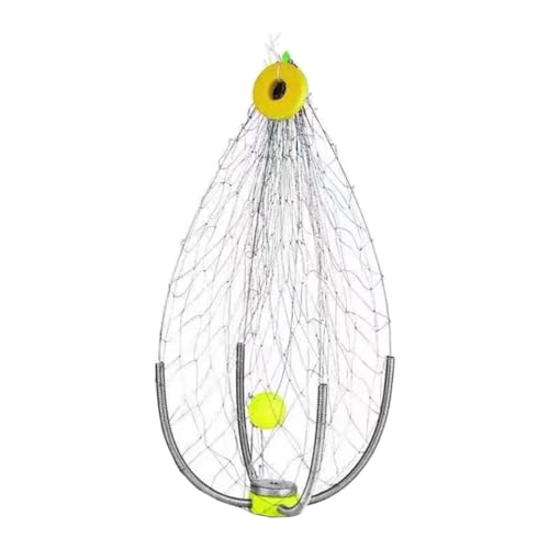 Aymzbd Netzkorb Aus Stahldraht, Angelkäfig, Angelwerkzeug für Langusten, Kleine Masche, Ausgeklappt 50cm Aymzbd Netzkorb Aus Stahldraht, Angelkäfig, Angelwerkzeug für Langusten, Kleine Masche, Ausgeklappt 50cm von Aymzbd