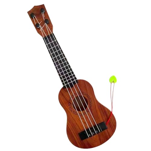 Aywndgdj 17 Kinder-Ukulele-Gitarre, 4 Saiten, Mini-Gitarre, Kinder-Musikinstrumente, Spielzeug mit Plektren für Kleinkinder, Kinder, Mädchen, Langlebig, A von Aywndgdj