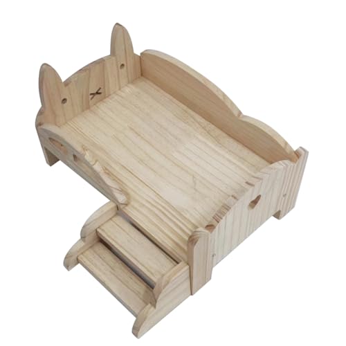 Aywndgdj Spielbett Aus für Puppen Universelles Holzbett Holzpuppe DIY Mini-Spielbett für Puppen Kindertagsgeschenk (Hase) von Aywndgdj