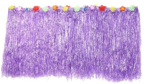 Ayztantine Tischdecke Hochzeit Party Dekoration Tisch Rock Sommer Strand Partys Dekoration Gras Tisch Rock Party Tisch Röcke für Partys Veranstaltungen, Hochzeiten, Bankette(Purple,276X30) von Ayztantine