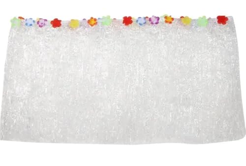 Ayztantine Tischdecke Hochzeit Party Dekoration Tisch Rock Sommer Strand Partys Dekoration Gras Tisch Rock Party Tisch Röcke für Partys Veranstaltungen, Hochzeiten, Bankette(White,276X75) von Ayztantine