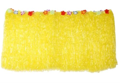 Ayztantine Tischdecke Hochzeit Party Dekoration Tisch Rock Sommer Strand Partys Dekoration Gras Tisch Rock Party Tisch Röcke für Partys Veranstaltungen, Hochzeiten, Bankette(Yellow,276X30) von Ayztantine