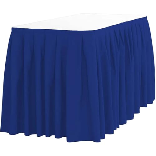 Ayztantine Tischdecke Hochzeit Polyester Bankett Tischrock Rechteck Tischdecke Sockel for Hochzeit Event Party Hotel Dekoration für Partys Veranstaltungen, Hochzeiten, Bankette(Blue) von Ayztantine