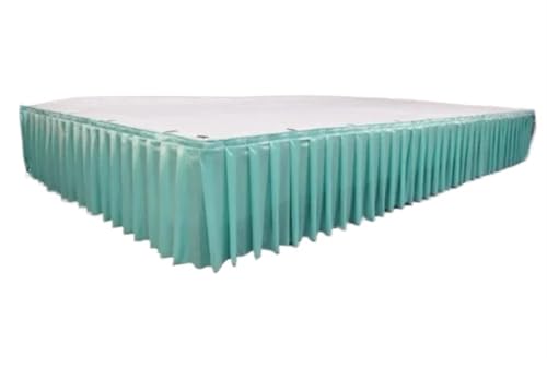 Tischdecke Hochzeit Plissee Tisch Rock Hochzeit Hintergrund Vorhänge Tisch Cothes for Geburtstag Bankett Bühne Tisch Röcke Event Party für Partys Veranstaltungen, Hochzeiten, Bankette(Mint green,H60cm von Ayztantine