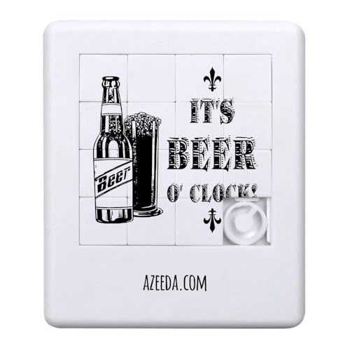 'Es ist Bier-Uhr' Schiebepuzzle (PZ00031553) von Azeeda