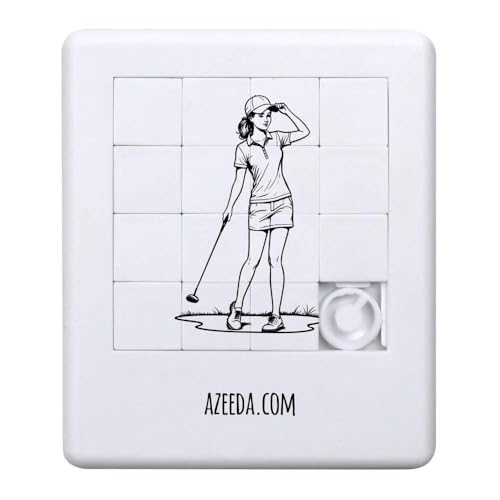 'Frau Golf Spielen' Schiebepuzzle (PZ00030874) von Azeeda