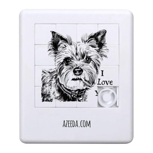 'Ich Liebe Dich mit Yorkshire Terrier' Schiebepuzzle (PZ00029059) von Azeeda