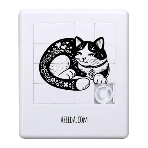 'Schlafende Katze' Schiebepuzzle (PZ00030788) von Azeeda