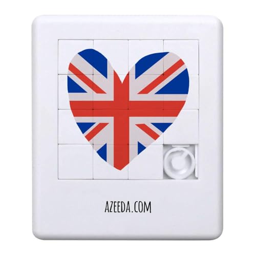 'Union Jack-Herz' Schiebepuzzle (PZ00031944) von Azeeda