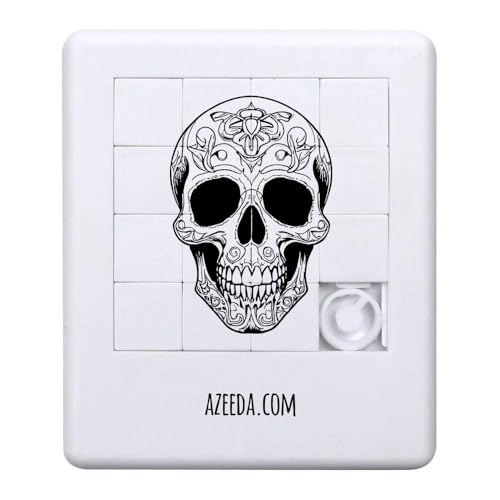 'Verzierter Totenkopf' Schiebepuzzle (PZ00028463) von Azeeda