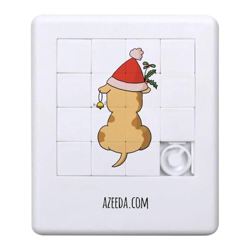 'Weihnachtswelpe' Schiebepuzzle (PZ00031986) von Azeeda