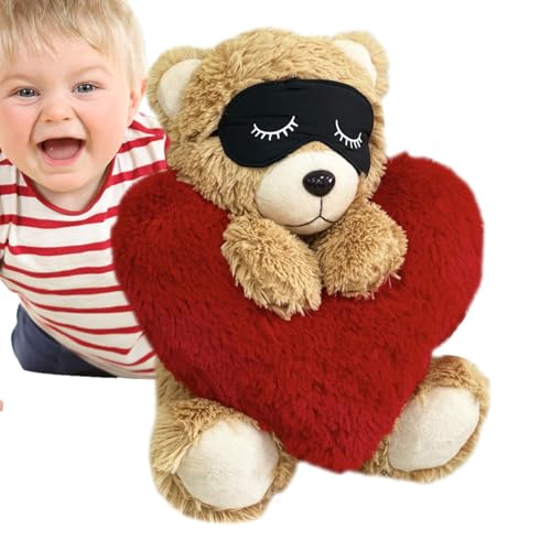 Aznever Bär Stofftier, weiches Plüschtierspielzeug - Bär Plüsch Süße Plüschpuppen - Plüschtier-Kissenspielzeug, weiche und Bequeme Plüschkissen für Freundin und Kinder, zum Valentinstag von Aznever