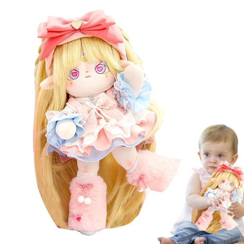 Aznever Baumwollpuppe mit Skelett, Plüsch-Anziehpuppe | Anziehpuppen Anime Plüschtiere Skelett | Anime-Mädchen zum Sammeln, 30 cm, verbessert die Hand-Auge-Koordination und die Feinmotorik von Kindern von Aznever