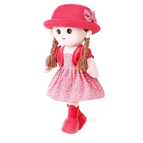 Aznever Gefüllte Feenpuppe, Little Sweet Hearts Interaktives Plüschmädchen, süßes Spielzeug, Kleine süße Herzen, interaktives, weiches Plüsch-Kleid, abnehmbares Geschenk, 35 cm, für Taufe, Geburtstag von Aznever