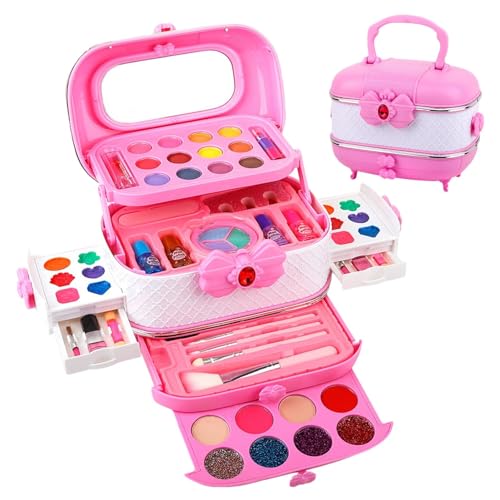 Aznever Kinder-Make-up-Set,Make-up-Sets für Kinder - 26 Stück Real Make-up für Mädchen | Lern- und Bildungsspielzeug in Box, Vorschul-Lernaktivitäten für Weihnachts- und Geburtstagsgeschenke von Aznever