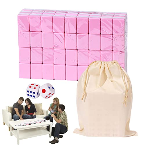 Aznever -Mahjong, Trip Kleine Traditionelle Chinesische Mahjong-Kits Mit Aufbewahrungstasche, 144 Mahjong-Fliesen-Brettspiel Für Familienunterhaltung, Tragbare Melaminharz-Mahjong-Kits von Aznever